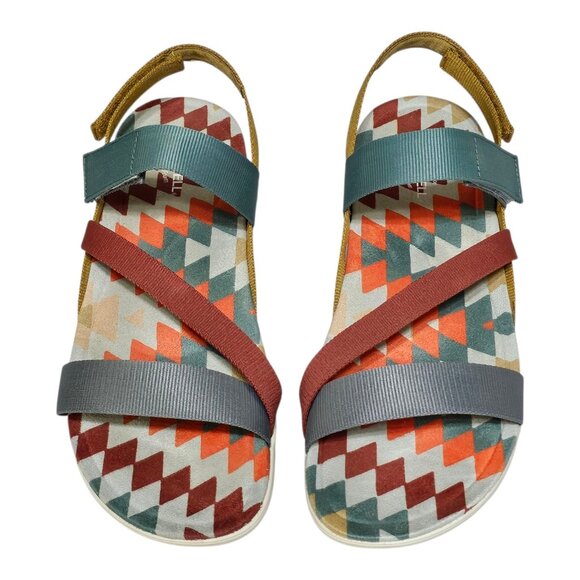 Merrell District 3 Strap Web Sandal Womens 10 Multicolor Adjustable Cushion EUC - Picture 6 of 10